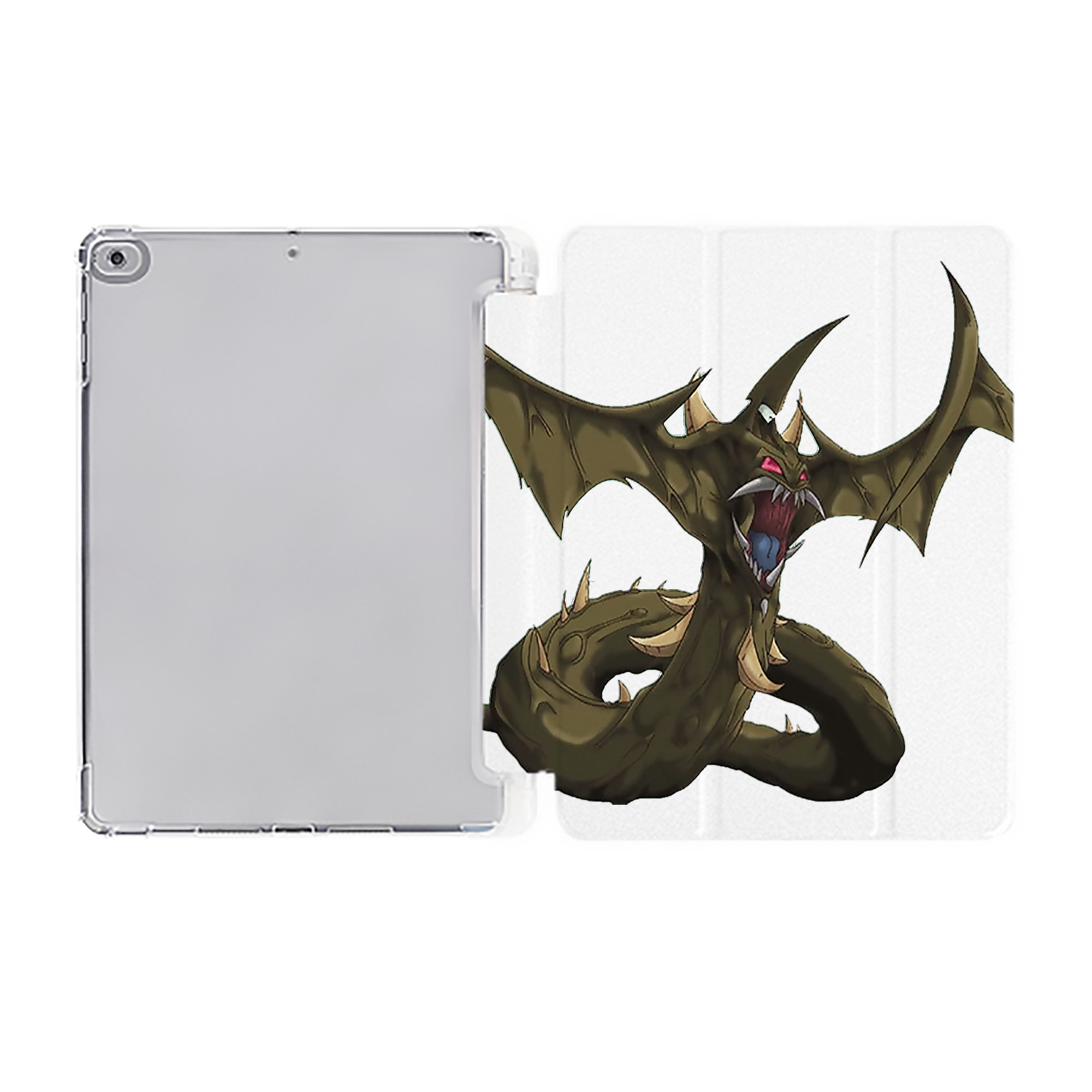（画像用） 遊☆戯☆王 Yu-Gi-Oh! IPad ケース ペン収納付き 三つ折りスタンド PUレザー×シリコン 対応機種9.5/10.5/10.9インチ